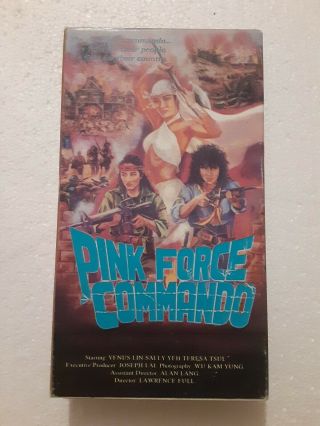 Pink Force Commando,  Rare Vhs,  1987,  Video Link B Movie Htf Vcr Cassette