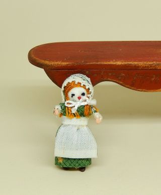 Vintage Teeny Tiny Folk Art Toy Doll Artisan Dollhouse Miniature 1:12
