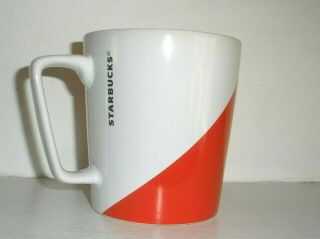 Starbucks Red & White Coffee Mug Cup 16 Oz.  (rare?) D Handle