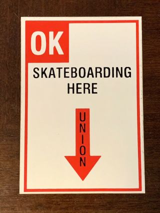 Union Skateboard Shop - Vintage Large Sticker 90’s Rare