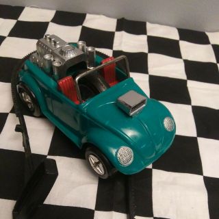 Vintage Rare Kenner/marx Green Ssp Vw Beetle Car Hot Rod With Rip Cord