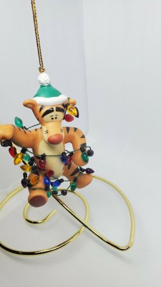 Rare Winnie The Pooh Tigger Christmas Ornament Light Bulb Friend Le Porcelain
