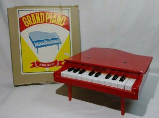 Rare Schoenhut Toy Grand Piano 20 Key Vintage Song Booklet Box Musical