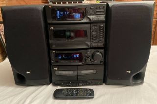 Rare Jvc Ca - C550 Compact Stereo Component System 6,  1 Cd Am/fm Dual Cassette Deck