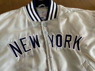 Rare Youth Kids Vintage 90’s Yankees Satin Starter Jacket Coat Size Medium 2