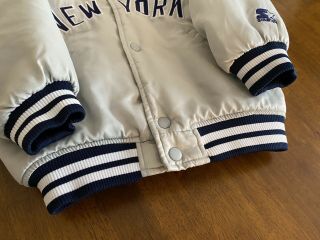 Rare Youth Kids Vintage 90’s Yankees Satin Starter Jacket Coat Size Medium 3