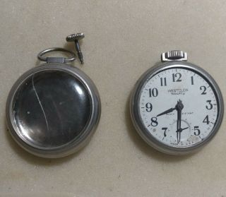 Vintage Westclox Scotty Dollar Pocket Watch,  Extra Case Stem Etc Parts