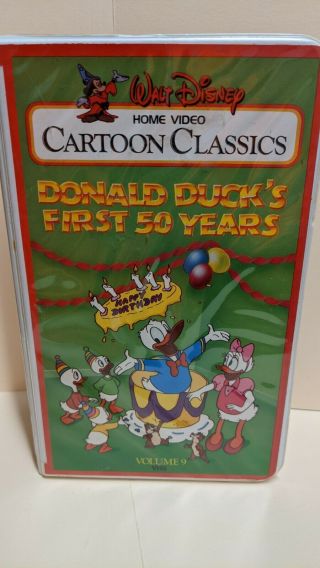 Walt Disney Cartoon Classics Donald Duck’s First 50 Years Volume 9 Vhs Rare