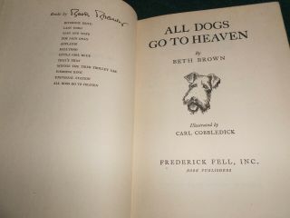 All Dogs Go To Heaven By Beth Brown True 1st Edition 1st Print Rare Collectible
