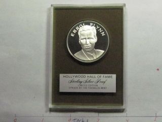 Errol Flynn Movie Star Hollywood Hall Of Fame Very Rare Silver Coin Case