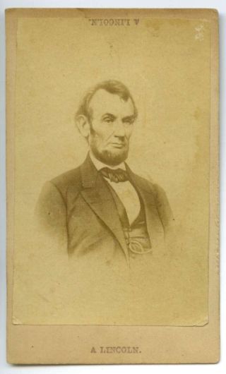 Rare Abraham Lincoln Civil War Era Vintage Cdv Photo Carte De Visite