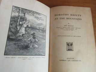 Old DOROTHY DAINTY AT THE MOUNTAINS Book 1911 AMY BROOKS GIRL FLOWER ANTIQUE ART 2
