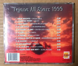 TEJANO ALL STARS 1999 EMI Latin Rare CD MAZZ INTOCABLE EMILIO LA TROPA F 2