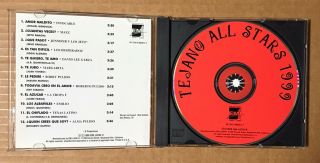 TEJANO ALL STARS 1999 EMI Latin Rare CD MAZZ INTOCABLE EMILIO LA TROPA F 3