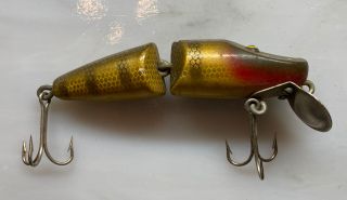Vintage Paw Paw Wood,  Jointed,  Pikie Minnow Fishing Lure 3 1/2”