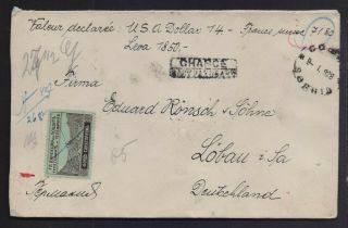 Bulgaria 1928 Rare Valeur Declaree Mailed Cover To Germany & Telegraph Stamp On
