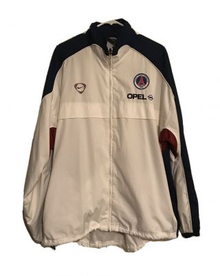 Vintage Paris Saint - Germain Psg Football Soccer Jacket Nike Opel Rare Sz Xl 90s