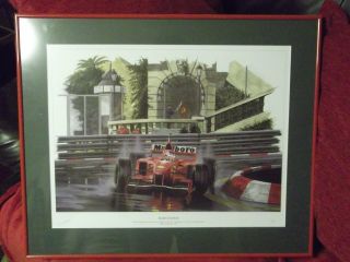 Rare Collectible Michael Schumacher " Rain Dance " Limited Edition Picture Signed