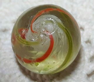 Antique German Handmade Marble - Latticinio Core Swirl 7/8 