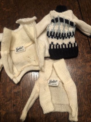 For Vintage Barbie Sweaters Two Black And White Tags