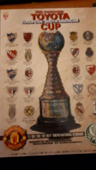 1999 Toyota Cup Programme Tokyo Japan Man Utd V Palmeiras Rare