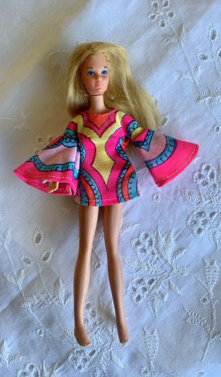 1970 Mattel Rock Flower Doll Heather Shirt Bendable 6”