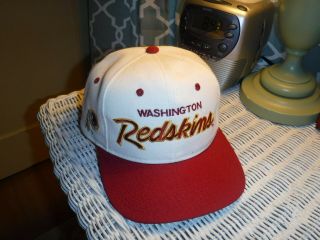 Rare 90s Vintage Washington Redskins Sports Specialties Script Snapback Hat Cap