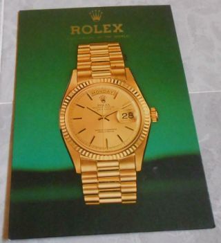 Rare Vintage Advertising Sign Cardboard Display Rolex Oyster Day Date 70s