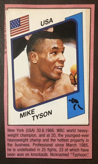 Mike Tyson.  Panini Supersport 1987/88.  Very Rare