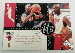 Michael Jordan 1996 - 97 Upper Deck Mvp 23 Rare Great Card Vp1 1996 Promo 1997