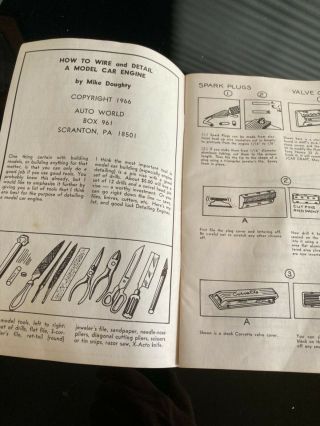 Vintage Rare 60’s Auto World Book “how To Wire Engines.  ”1960’s