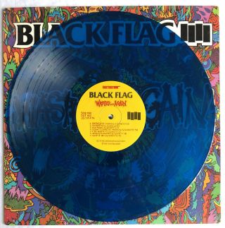 Black Flag - Wasted Again - Rare Us Blue Vinyl Lp With Insert (record)