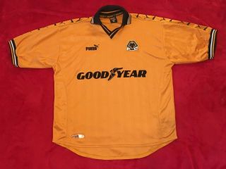 Wolverhampton Wanderers Wolves 1998 1999 Home Shirt Jersey Xl Rare Vintage 90s