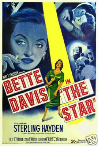 The Star Bette Davis 1952 Vintage Movie Poster Print
