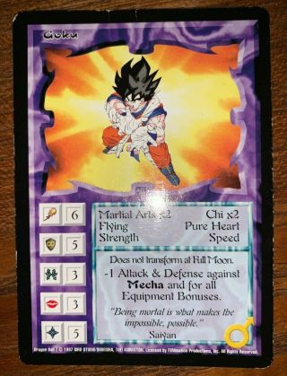 Goku - Rare - Nm - Ani - Mayhem Dragon Ball Z - Dbz - 1997 - Card Game - Saiyan