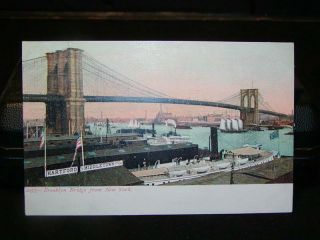 Antique Postcard C1910 Era,  Brooklyn Bridge York,  Ny.  Hartford Middletown