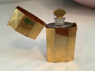 Fine Antique Rare French Houbigant Art Deco Perfume/scent Bottle In Case.