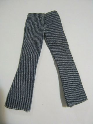 Vintage Barbie Blue Denim Jeans,  One Front Snap,  6 " (rs - 28)