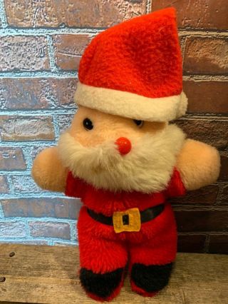 Vintage Santa Claus Plush Stuffed 9 " Toy