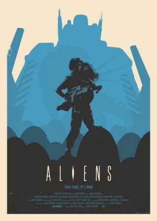 016 Aliens - Classic Terror Shooting Space Hot Movie 14 " X19 " Poster