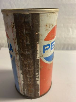 Rare Vintage 1960s Pepsi Cola 12oz Can Empty Rusty Nostalgia 2