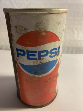 Rare Vintage 1960s Pepsi Cola 12oz Can Empty Rusty Nostalgia 3