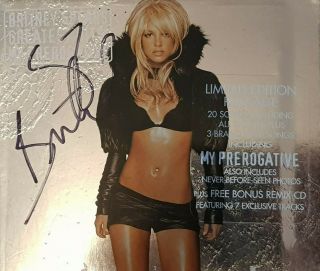 Rare Hand Signed Britney Spears Autographed Cd Album " My Prerogative " - P&p