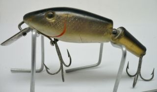 Vintage Fishing Lure,  30m L&s Mira - Lure Sinker,  Pat Pend,  Black Back Gold Flash