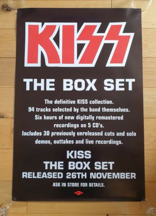 Kiss The Box Set Uk Record Company Promotional Poster Ultra Rare