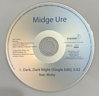 Midge Ure Dark Dark Night Feat.  Moby Cdr Promo Mega Rare Hyp16302