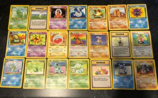 Vintage Non Holo Rare/uncommon Pokemon Cards Jungle,  Base Set,  More.  Played Con