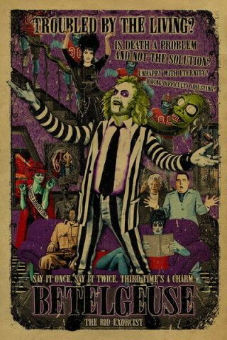 013 Beetlejuice - Thriller Horror Usa Classic Movie 14 " X21 " Poster