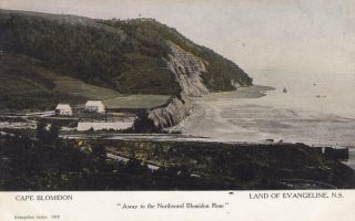 Antique Postcard C1907 - 20 Cape Blomidon Land Of Evangleine Ns Nova Scotia 19226