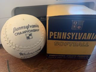 Vintage Softball Antique Ball Pennsylvania Athletic Products